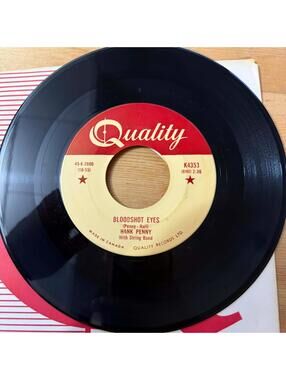 Hank Penny with String Band - Bloodshot Eyes 45rpm VG+ R17